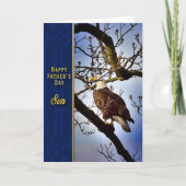 Father's Day Son - Bald Eagle Karte (Vorderseite)