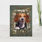 Fathers Day - Stone Paws - Beagle Karte (Vorderseite)