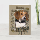 Fathers Day - Stone Paws - Beagle Karte (Vorderseite)