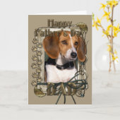Fathers Day - Stone Paws - Beagle Karte (Gelbe Blume)