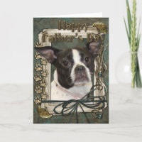 Fathers Day - Stone Paws - Boston and Rat Terrier