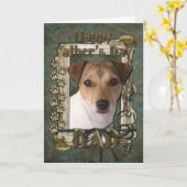 Fathers Day - Stone Paws - Jack Russell Karte (Gelbe Blume)