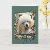 Fathers Day - Stone Paws - Poodle - Apricot Karte (Gelbe Blume)