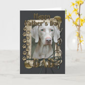 Fathers Day - Stone Paws - Weimeraner Karte (Gelbe Blume)