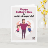 Father's Day - Strongest Dad Karte (Gelbe Blume)