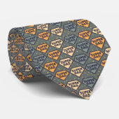 Father's Day Super Dad Pattern Necktie Tie Krawatte (Gerollt)