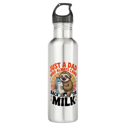 father's day t shirt with sloth edelstahlflasche (Vorderseite)