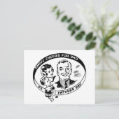 Father's Day Vintage Postcard Postkarte (Stehend Vorderseite)