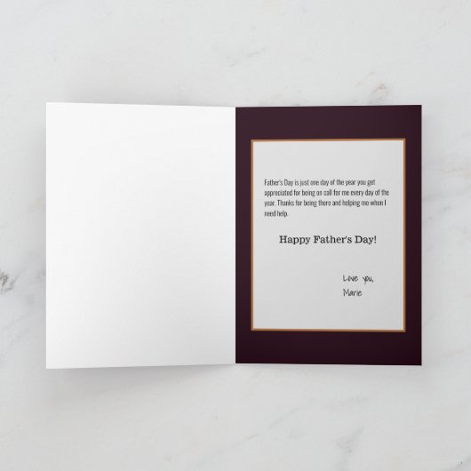 Father's Day Vintage Smoking Pipes Karte (Innenseite)