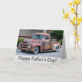 Father's Day Vintage Truck Karte (Gelbe Blume)