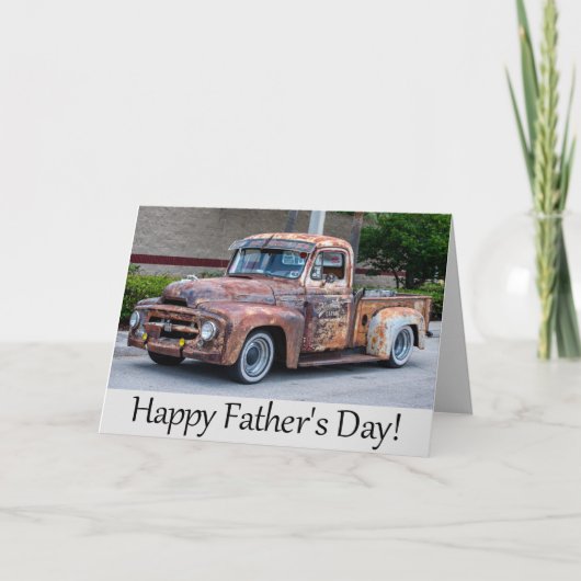 Father's Day Vintage Truck Karte (Vorderseite)