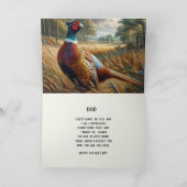 Father's Day Wildlife Pheasant Greeting Card Karte (Innenseite)