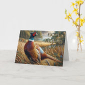 Father's Day Wildlife Pheasant Greeting Card Karte (Gelbe Blume)