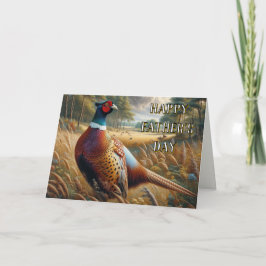 Father's Day Wildlife Pheasant Greeting Card Karte