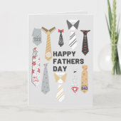 Father's Day with Scattered Ties Karte (Vorderseite)
