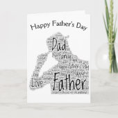 Father's Day word art card Karte (Vorderseite)