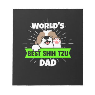 Father's Day   Worlds Best Shih Tzu Dog Dad Notizblock