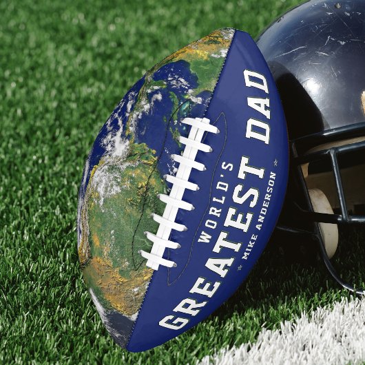 Father's Day World's Greatest Dad Blue Earth Football