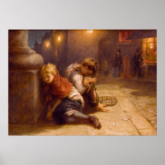 Fatigued Minstrels (1883) ~Augustus Edwin Mulready Poster (Vorne)