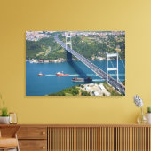 Fatih Sultan Mehmet Bridge über den Bosporus, Leinwanddruck (Insitu (Wohnzimmer))