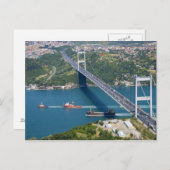 Fatih Sultan Mehmet Bridge über den Bosporus, Postkarte (Vorne/Hinten)