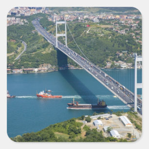 Fatih Sultan-Mehmet-Brücke über den Bosporus, Quadratischer Aufkleber