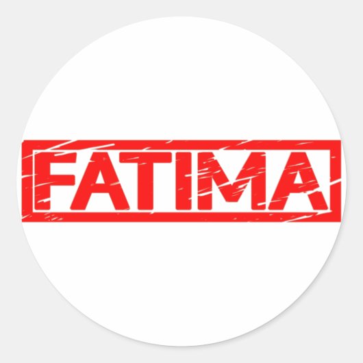 Fatima Briefmarke Runder Aufkleber (Vorderseite)