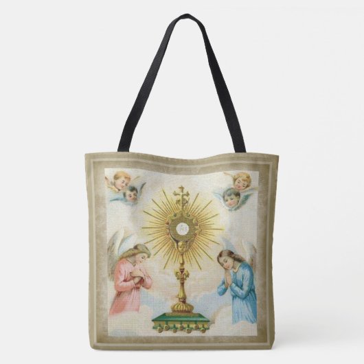 Fatima-Engel, die heiliges AbendmahlMonstrance Tasche (Rückseite)
