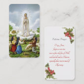 Fatima - Fatima Prayer Card Begleitkarte (Vorne/Hinten)