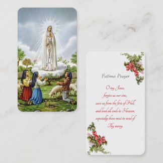 Fatima - Fatima Prayer Card Begleitkarte