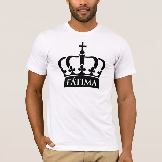 Fátima - Kronsymbol Minimalistischer Glaubensentwu T-Shirt (Vorderseite)