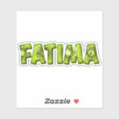 Fatima Name Kiwi Design Aufkleber Sticker (Blatt)