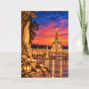 Fátima Portugal Leere Weihnachtskarte Feiertagskarte