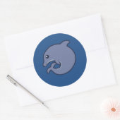 Fatimal Bottlenose-Delphin-Aufkleber Runder Aufkleber (Umschlag)