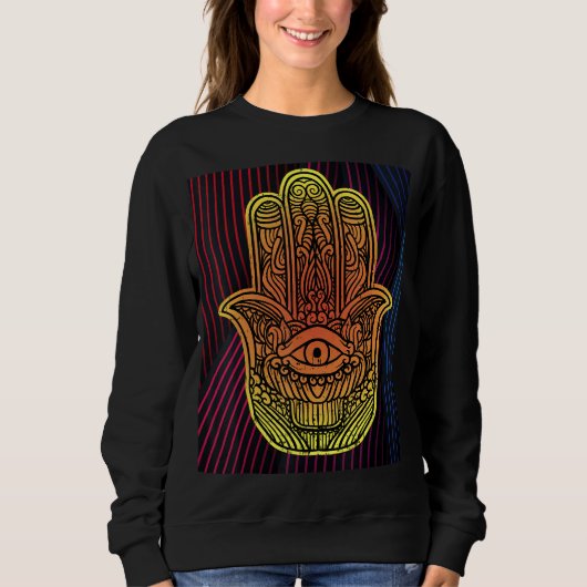 Fatimas-Handschutzsymbol Sweatshirt (Vorderseite)