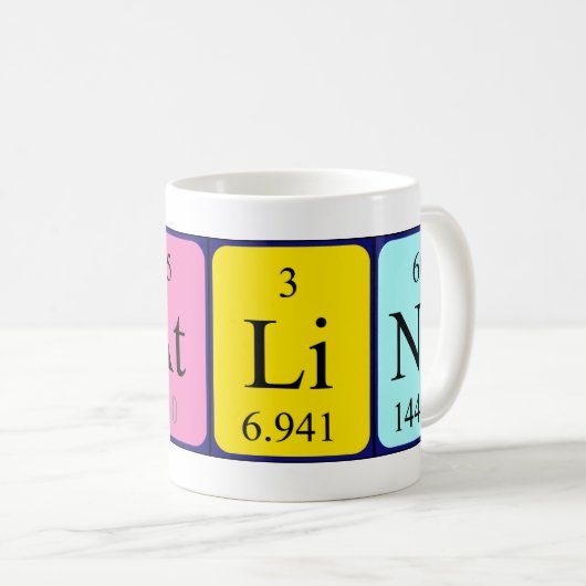 Fatlined Periodenname Tasse (VorderseiteRechts)