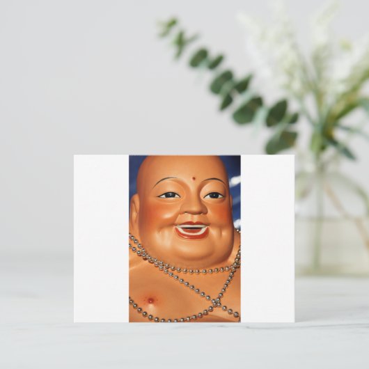 Fatorange Buddha Postkarte (Stehend Vorderseite)