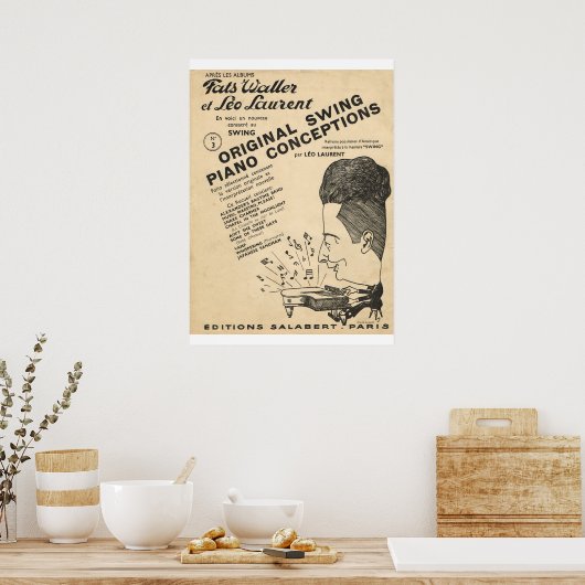 Fats Waller, Original Piano Swing Conceptions Poster (Küche)