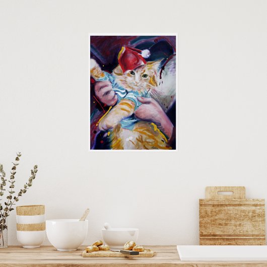 Fatso, Keyboard Cat Practice Pose Poster (Küche)