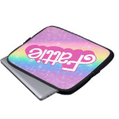 Fattie Plus Größe Regenbogen Retro 90er Nostalgie Laptopschutzhülle (Vorne Knopf)