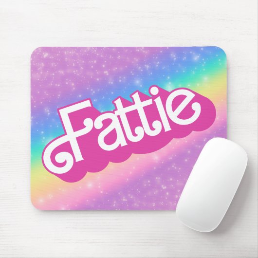 Fattie Plus Größe Regenbogen Retro 90er Nostalgie  Mousepad (Mit Mouse)