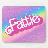 Fattie Plus Größe Regenbogen Retro 90er Nostalgie  Mousepad (Vorne)