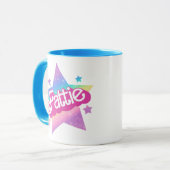 Fattie Plus Größe Regenbogen Retro 90er Nostalgie Tasse (Vorderseite Links)