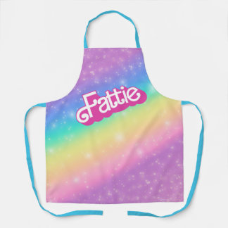 Fattie Plus Size Rainbow Retro 90er Nostalgie Koch Schürze