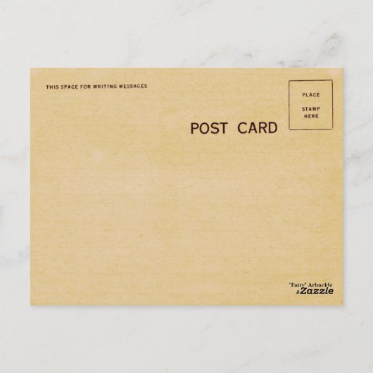 Fatty Arbuckle & Harry Houdini Postcard Postkarte (Rückseite)