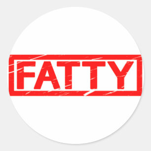 Fatty-Briefmarke Runder Aufkleber