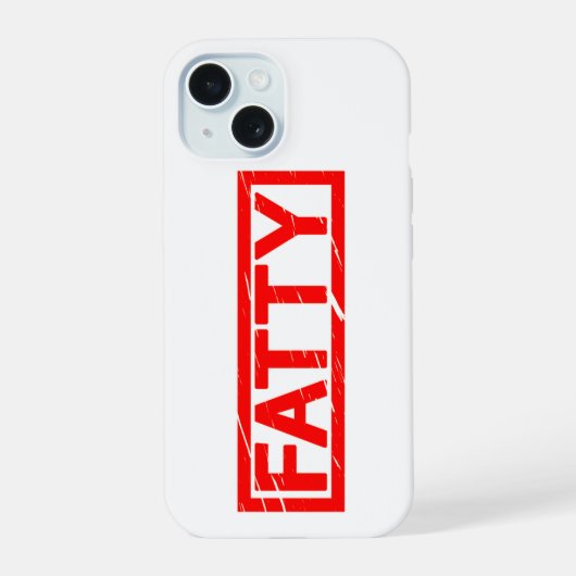 Fatty Stamp iPhone 15 Hülle (Rückseite)