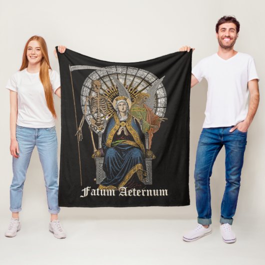 Fatum Aeternum - Gotisches Design Fleecedecke (Beispiel)