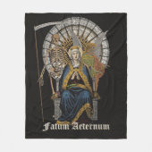 Fatum Aeternum - Gotisches Design Fleecedecke (Vorderseite)
