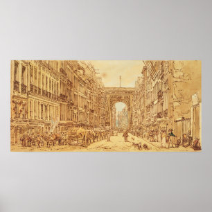 Faubourg und Porte Saint-Denis, 1801 Poster